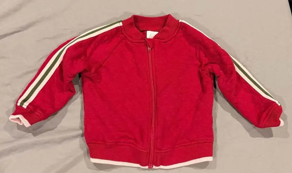 Wonder Nation Quilted Track Jacket Size 2T Red